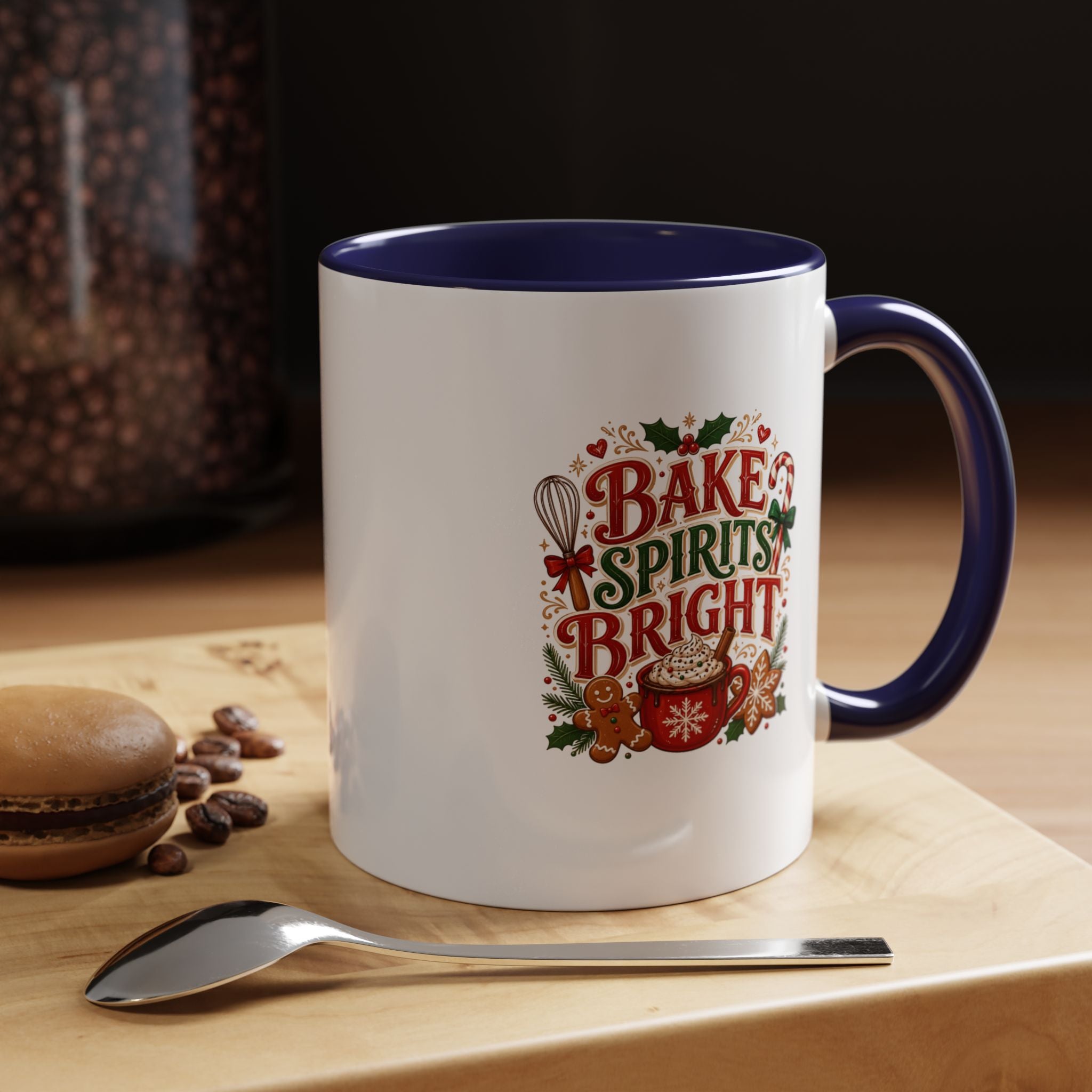 Bake Spirits Bright Coffee Mug — Christmas Baking Holiday Mug