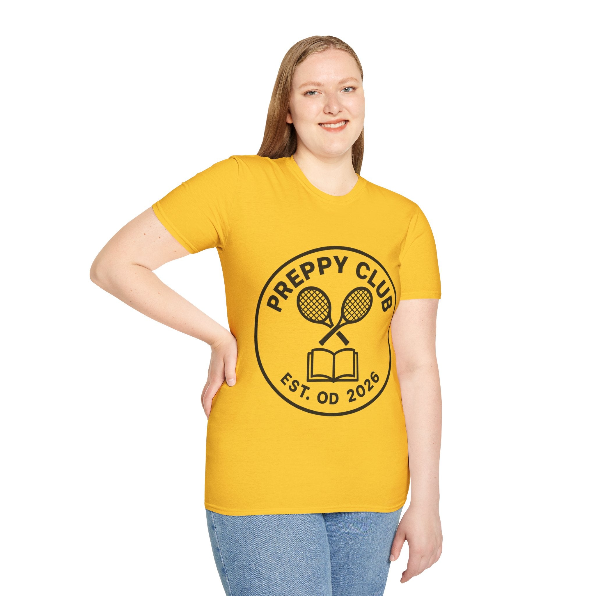 Preppy Club Tennis T‑Shirt — 'Preppy Club' Logo Tee (Est. 2026) - Trending Now - August 2026 Trends - Everyday Sporty T-shirt