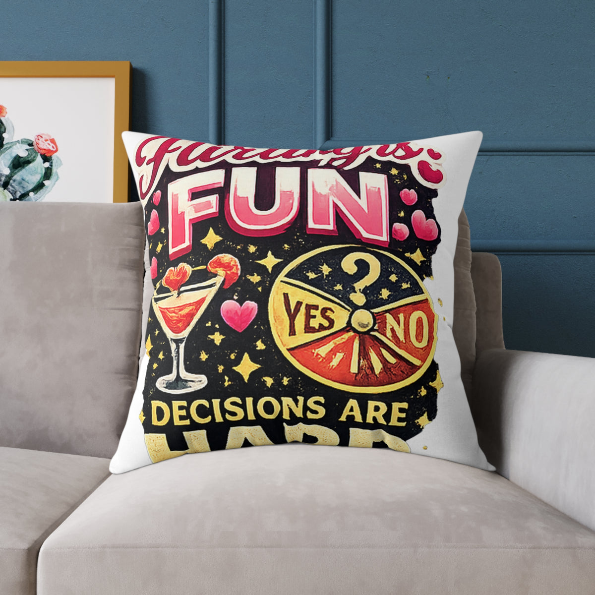 Libra Zodiac Flirting Is Fun Square Poly Canvas Pillow
