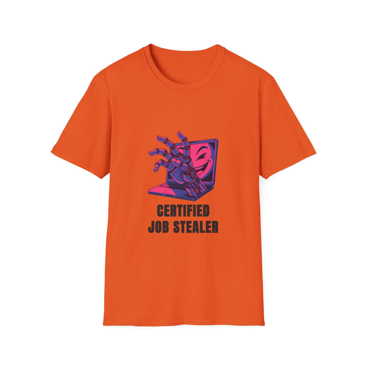 Certified Job Stealer T-Shirt — Retro Cyber Hand Graphic Tee - Trending Now - August 2026