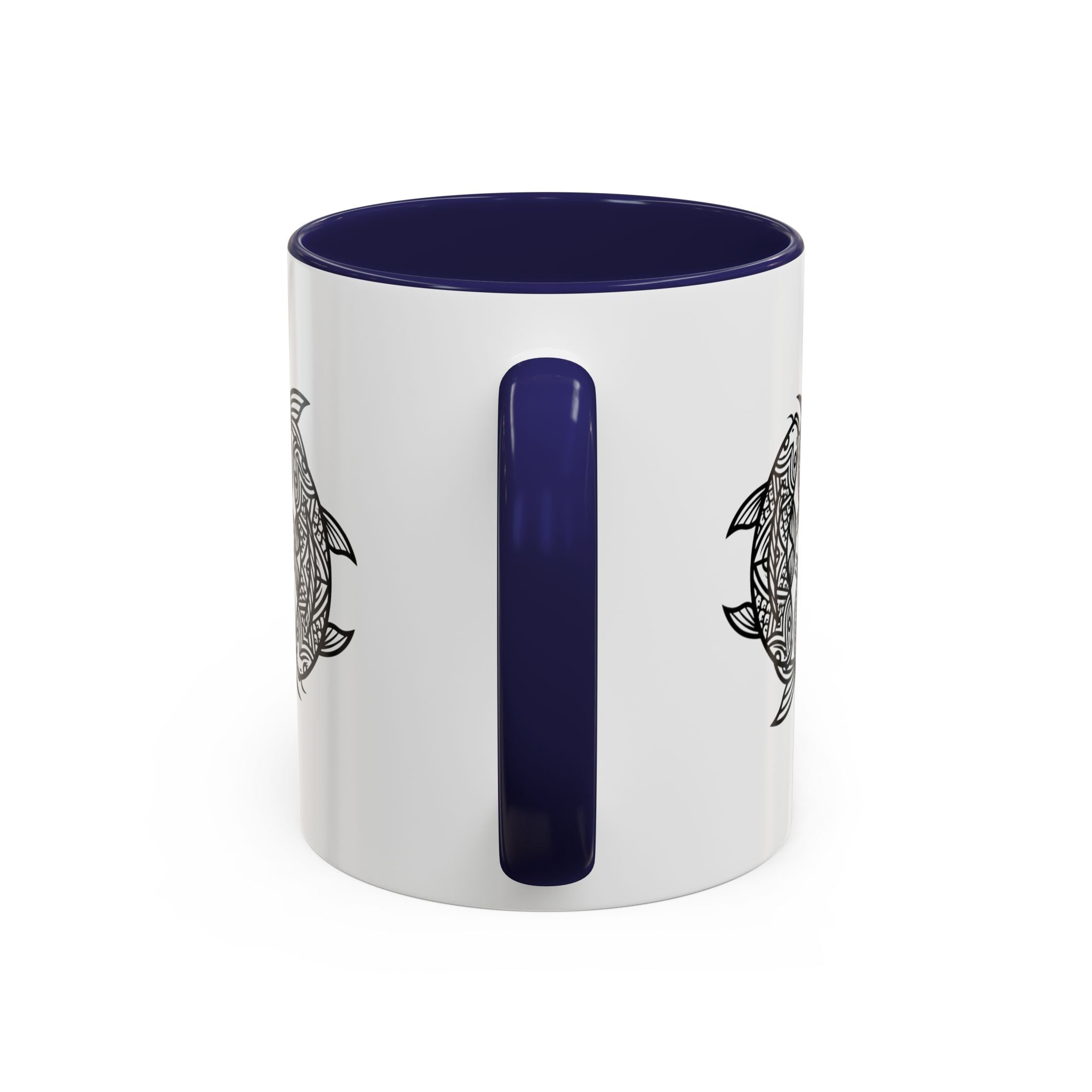 Celtic Knot Dolphin Coffee Mug — Black Accent Ceramic Mug