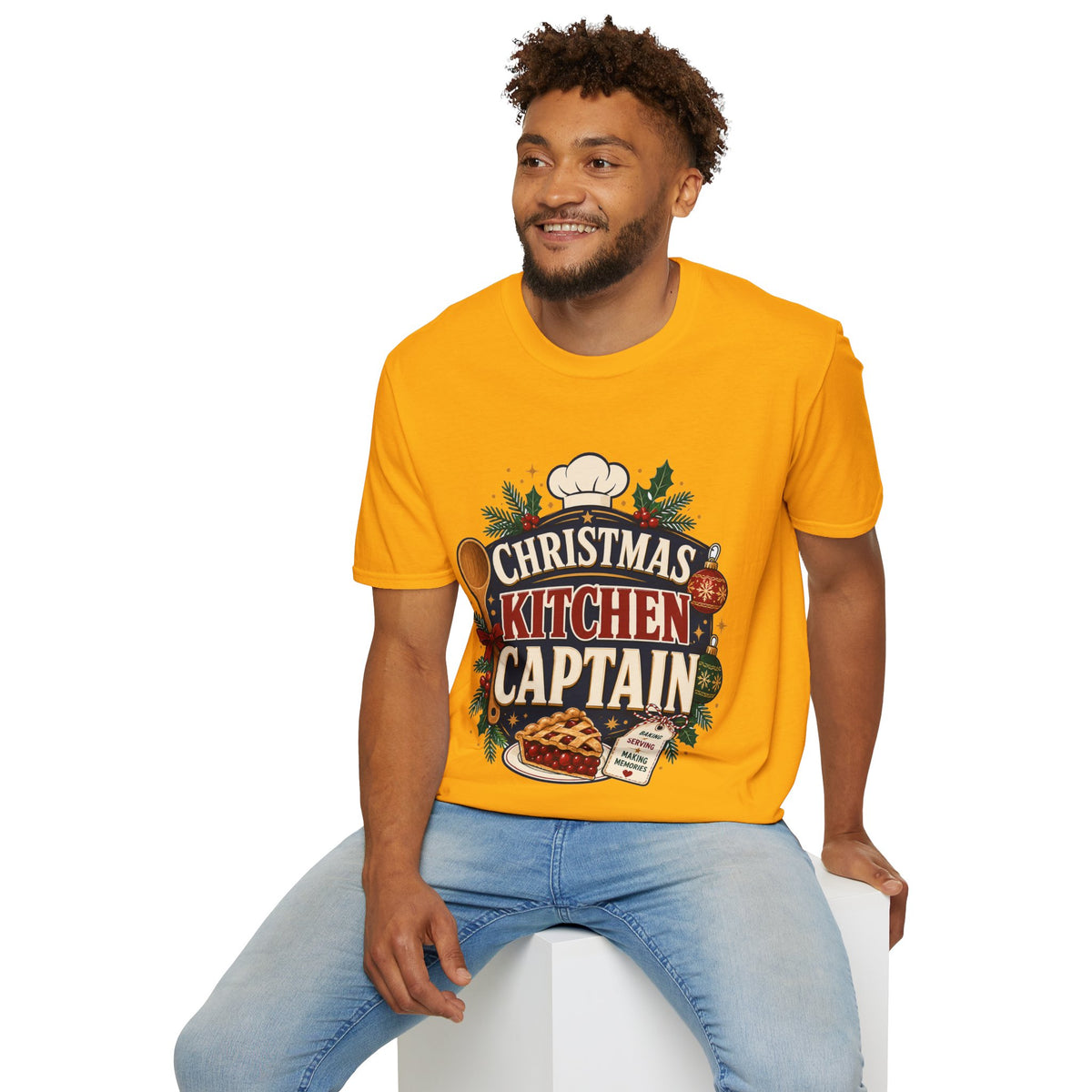 Christmas Kitchen Captain T-Shirt — Festive Holiday Cooking Tee