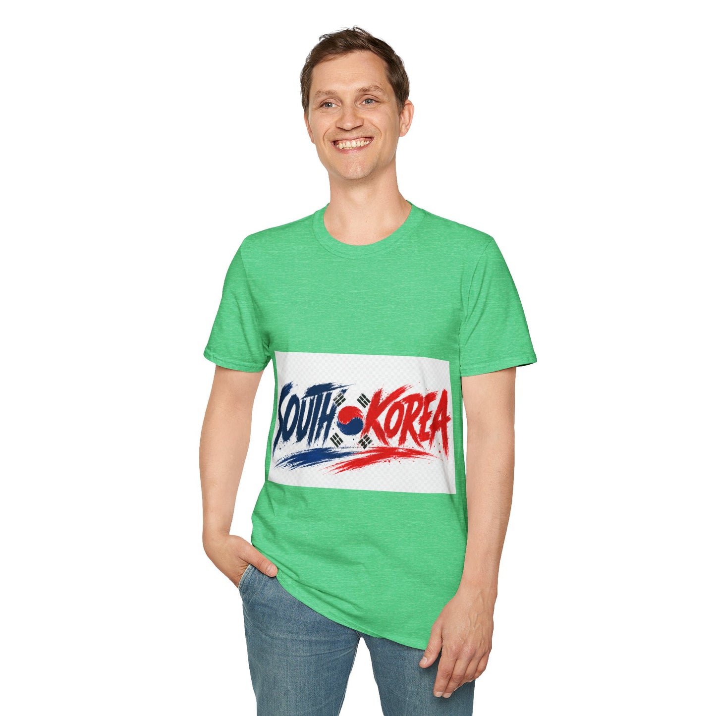 South Korea Flag Brushstroke T-Shirt — Patriotic Korean Travel Tee