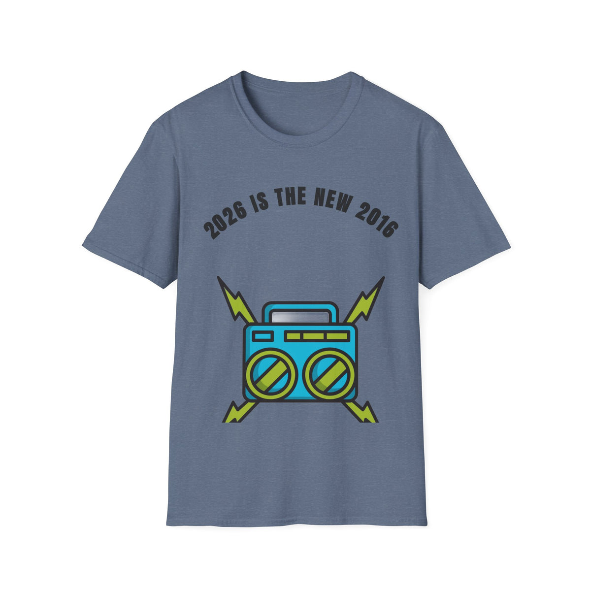 2026 Is The New 2016 T-Shirt — Retro Boombox Graphic Tee - Trending Now - September 2026