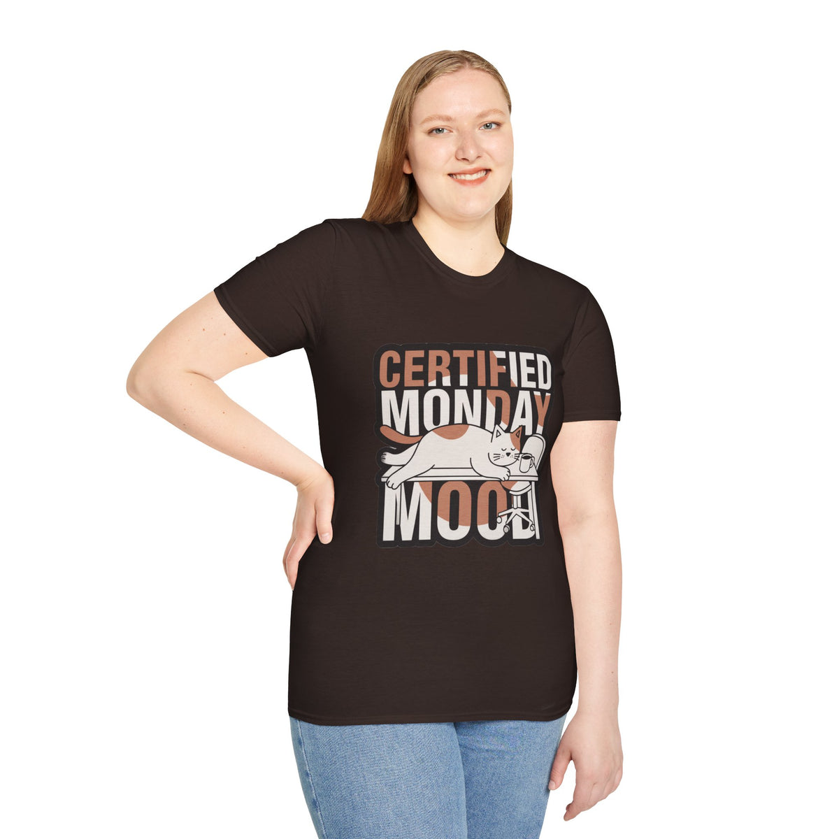 Certified Monday Mood T-Shirt — Funny Cat Graphic Tee - Trending Now - August 2026