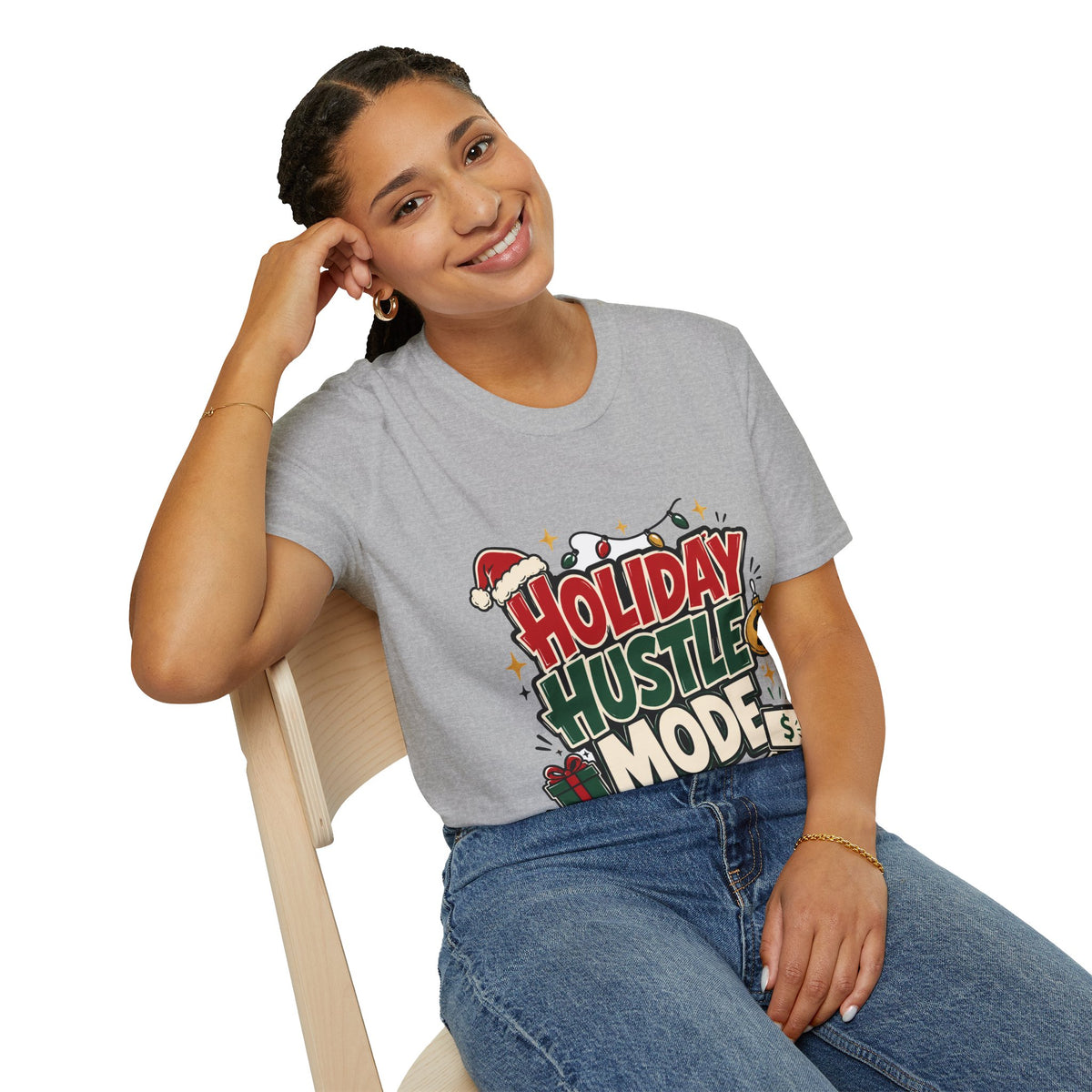 Holiday Hustle Mode T-Shirt — Funny Christmas Graphic Tee