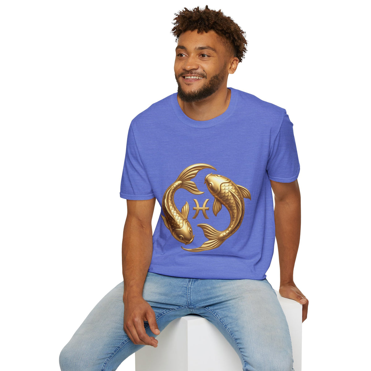 Pisces Gold Fish T-Shirt — Zodiac Symbol Astrology Tee