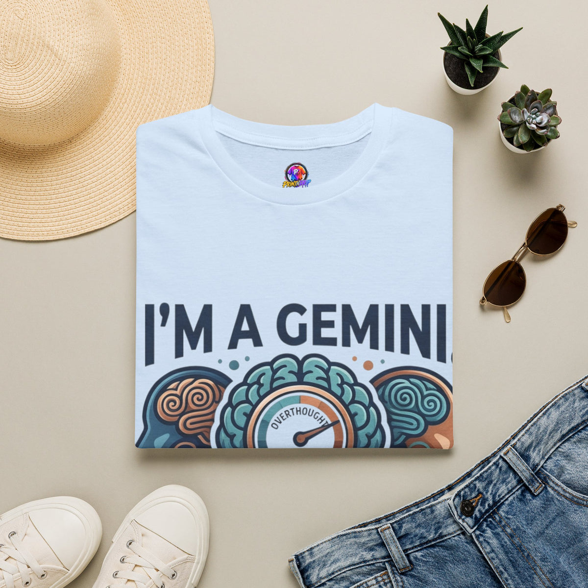 I’m A Gemini T-Shirt – “I Already Overthought It” Zodiac Tee