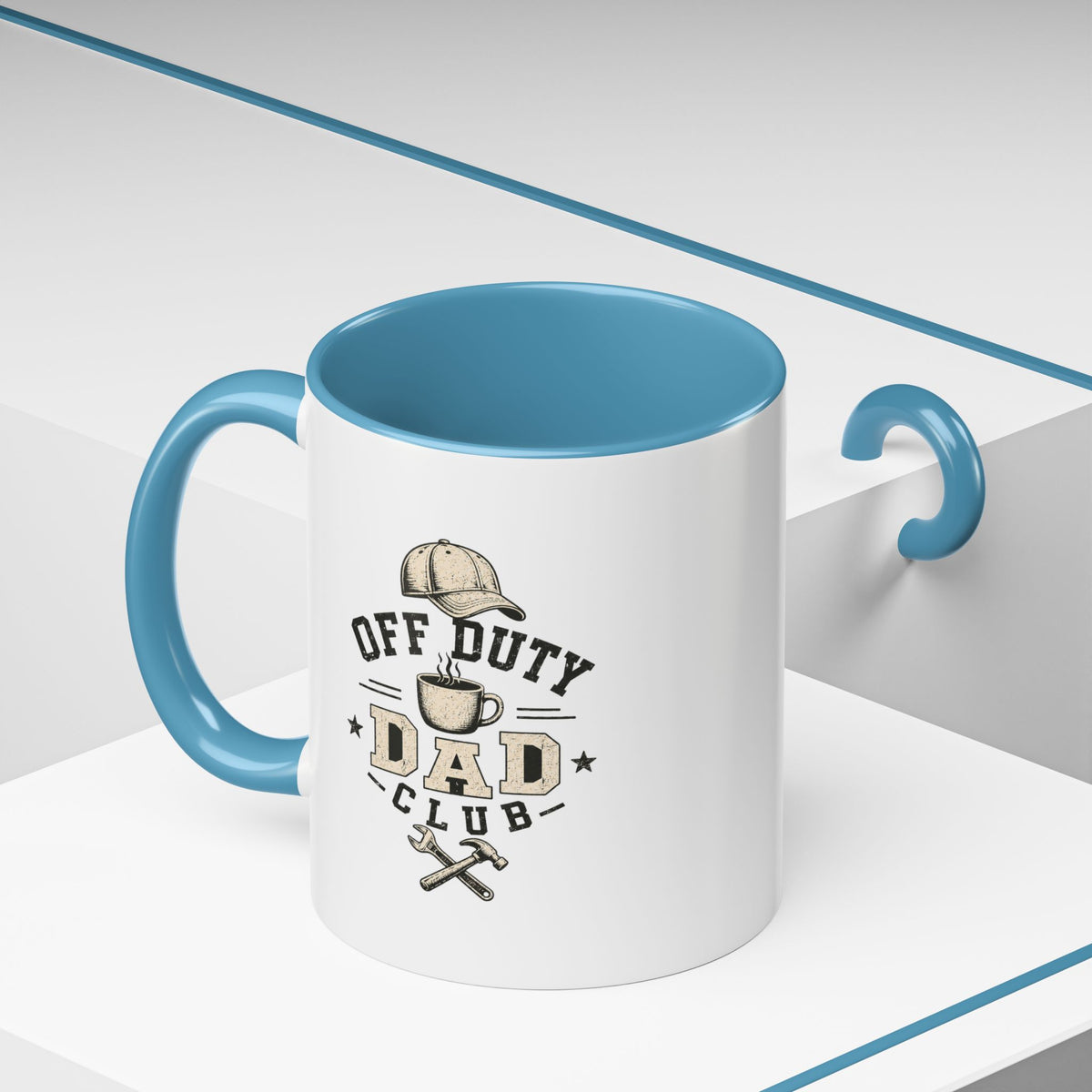 Milo Bailey Dog Dad Mom Off Duty Dad Club Coffee Mug — Funny Father’s Day Accent Mug