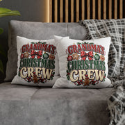 Grandma's Christmas Crew Holiday Pillowcase — Festive Family Decor