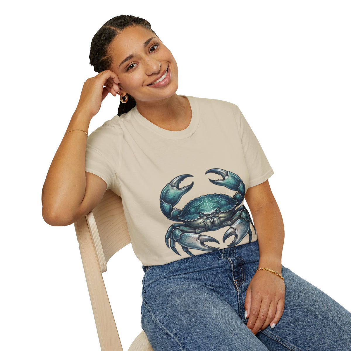 Crab Graphic T-Shirt — Coastal Sea Creature Tee