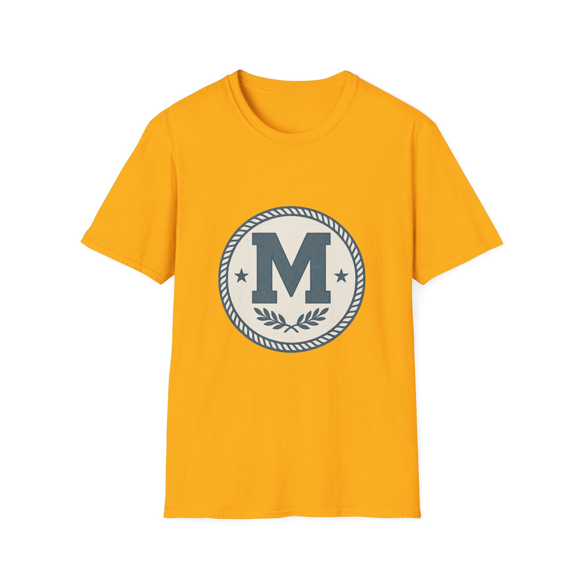 Monogram M Crest T‑Shirt — Vintage Initial Logo Tee - Trending Now - August 2026