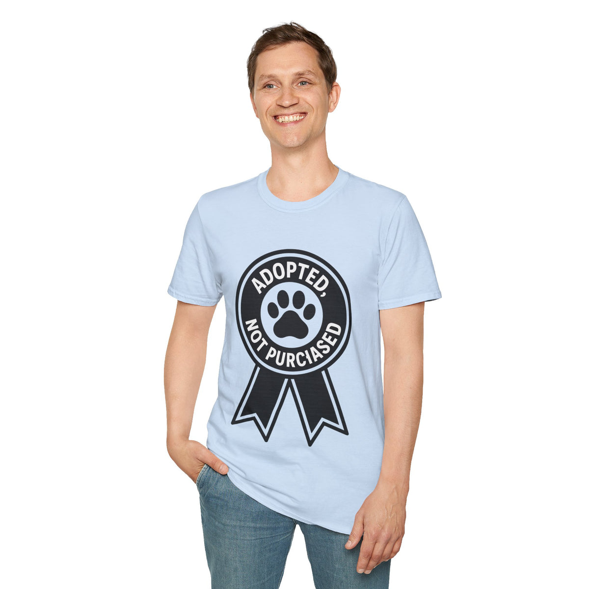 Adopted Not Purchased Graphic T-Shirt — Rescue Pet Awareness Tee - Trending Now - August 2026