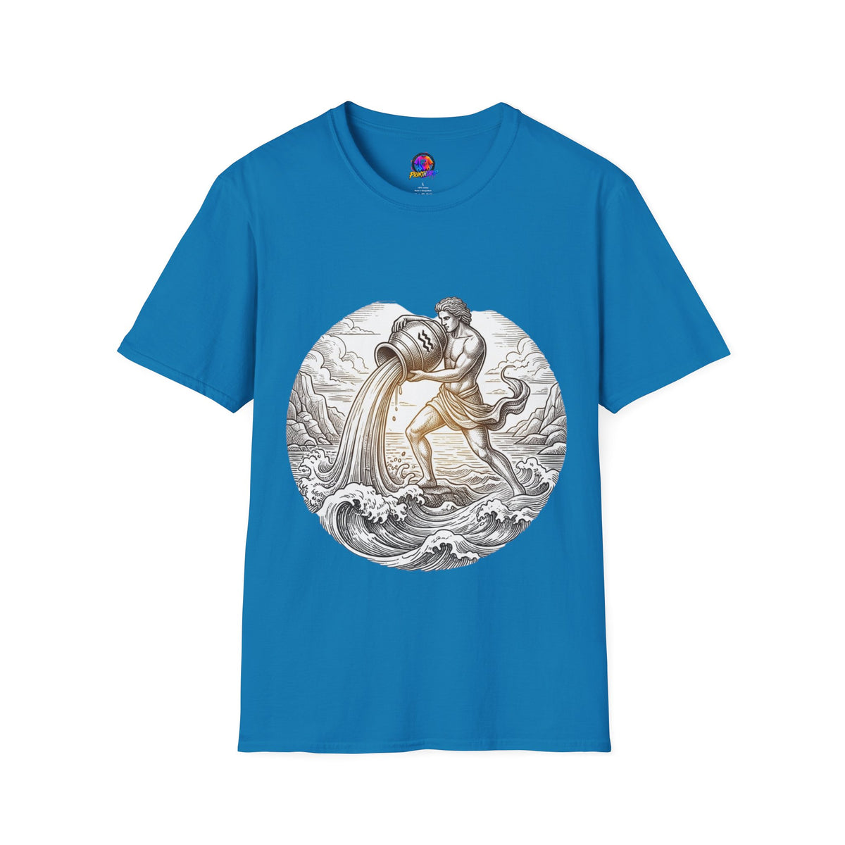 Aquarius Zodiac T-Shirt — Vintage Water Bearer Astrology Tee