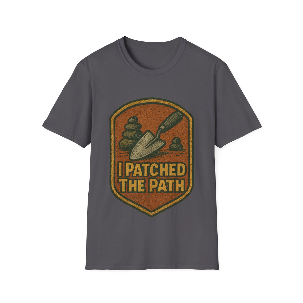 I Patched The Path Vintage Shield Badge T-Shirt, Retro Outdoor Hiking Trail Tee - Trending Now - September 2026