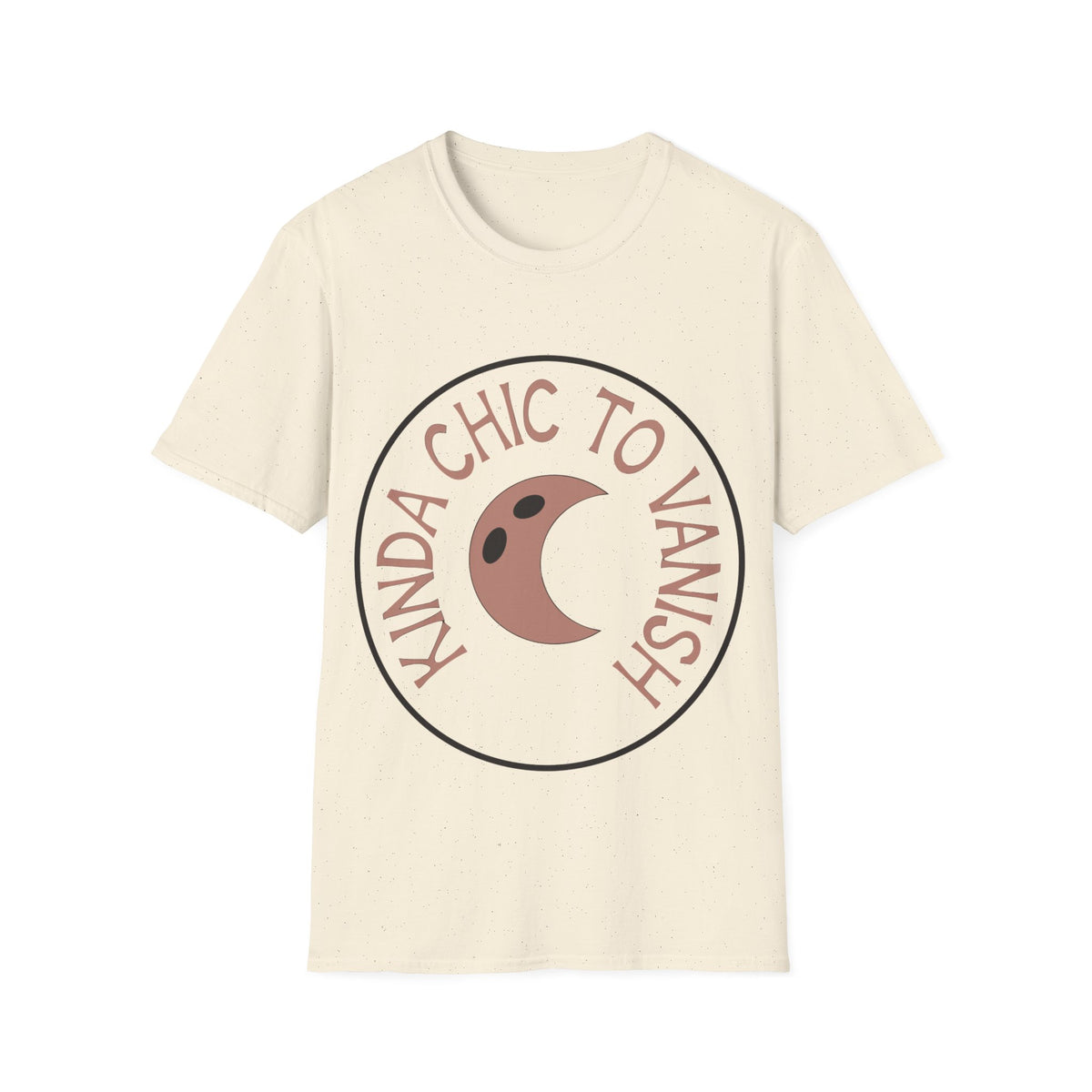 T-Shirt — "Kinda Chic to Vanish" Crescent Moon Graphic Tee - Trending Now - August 2026