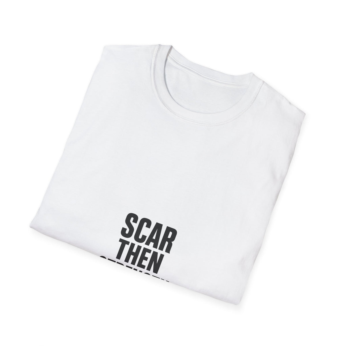 Scar Then Strength Cancer Ribbon Typography T-Shirt, Inspirational Survivor Graphic Tee - Trending Now - September 2026