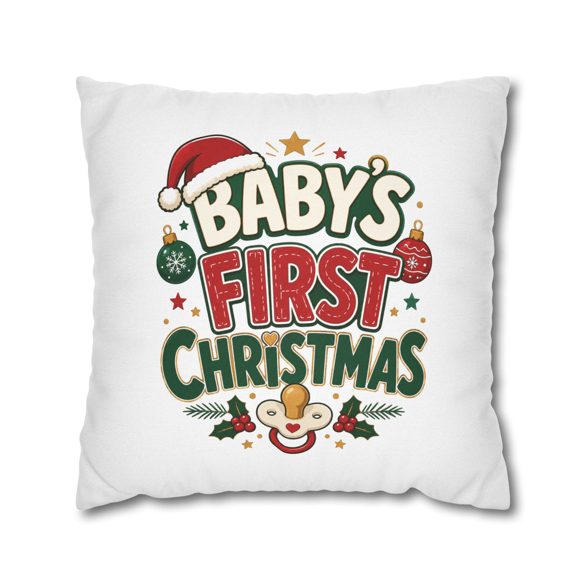 Baby's First Christmas Pillowcase — Festive Holiday Nursery Decor