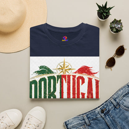 Portugal Vintage Compass T-Shirt — Retro Portuguese Flag Travel Tee