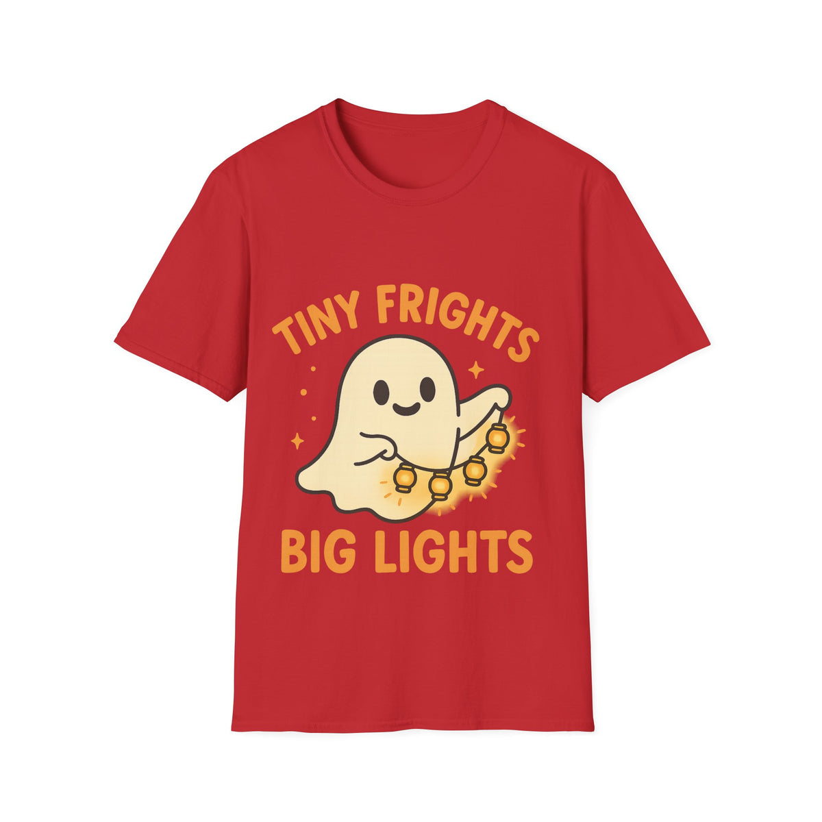 "Tiny Frights Big Lights" Cute Ghost Tee | Spooky Season Halloween T-Shirt - Trending Now - September 2026