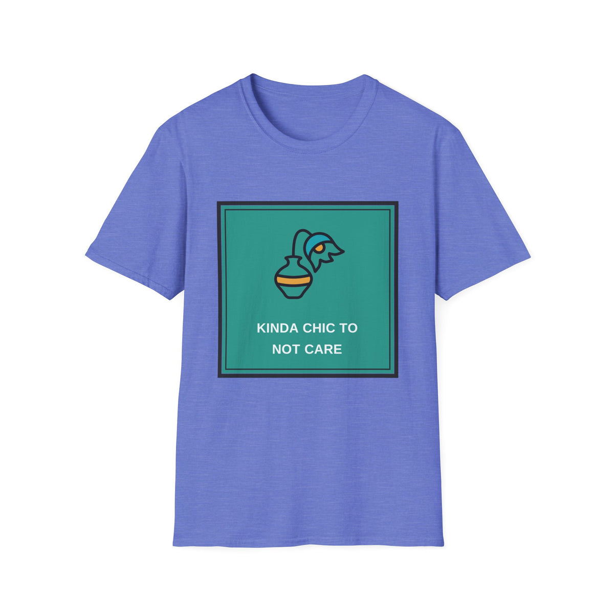 Graphic Tee — "Kinda Chic To Not Care" Minimalist Vase Design - Trending Now - August 2026