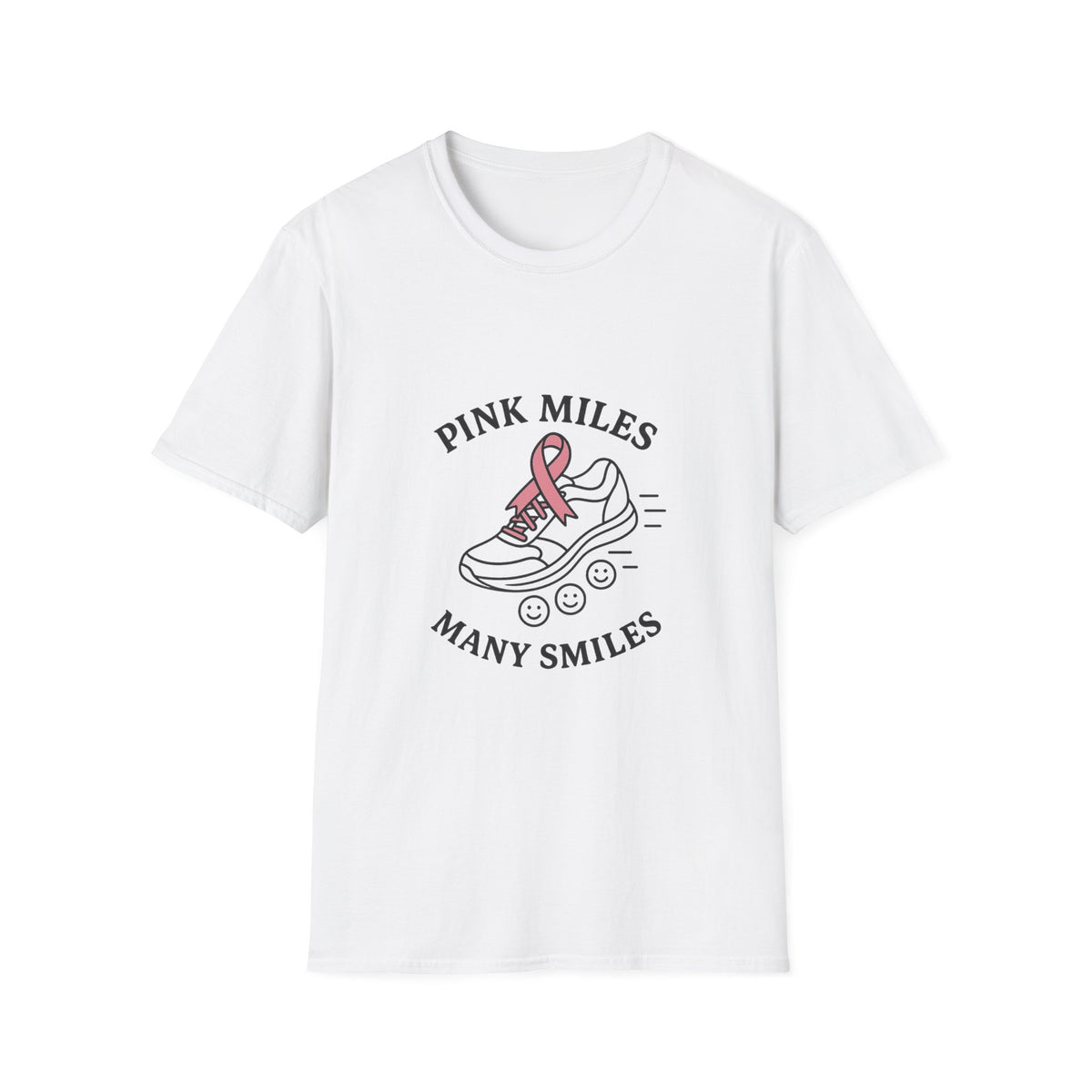 Breast Cancer Awareness T-Shirt — "Pink Miles Many Smiles" Ribbon Tee - Trending Now - October 2026