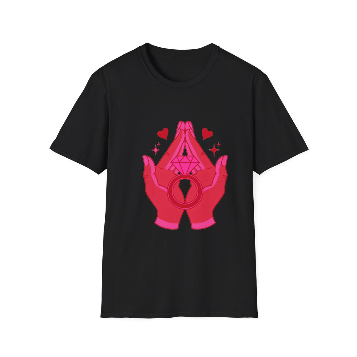 Manifested Hands Graphic T-Shirt — Pink Prayer Hands with Hearts - Trending Now - September 2026