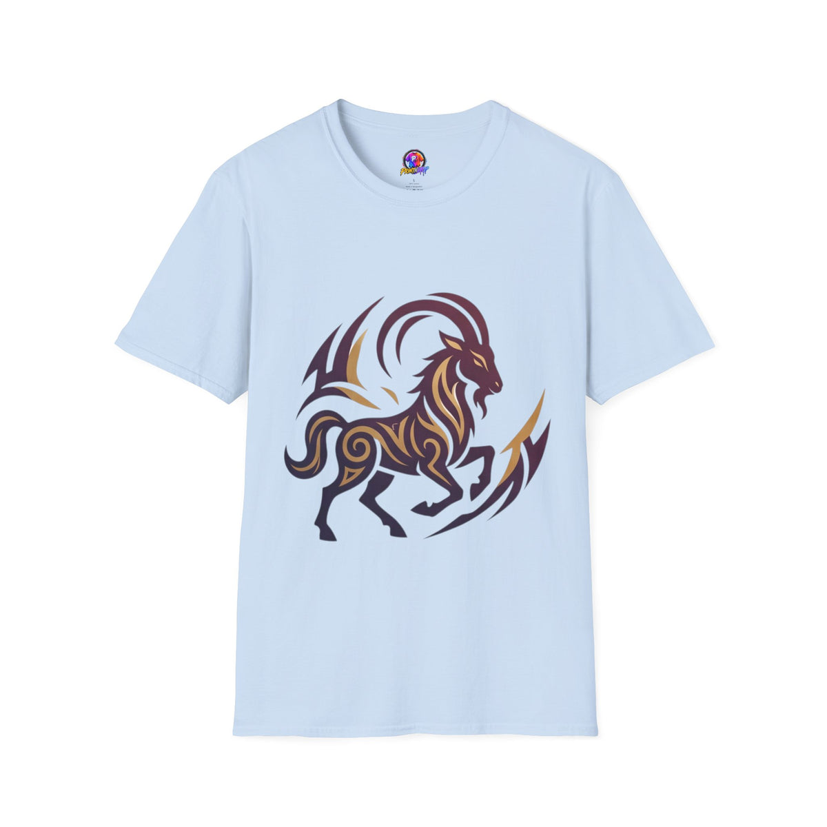 Capricorn Goat Tribal Graphic T-Shirt — Bold Goat Illustration Tee