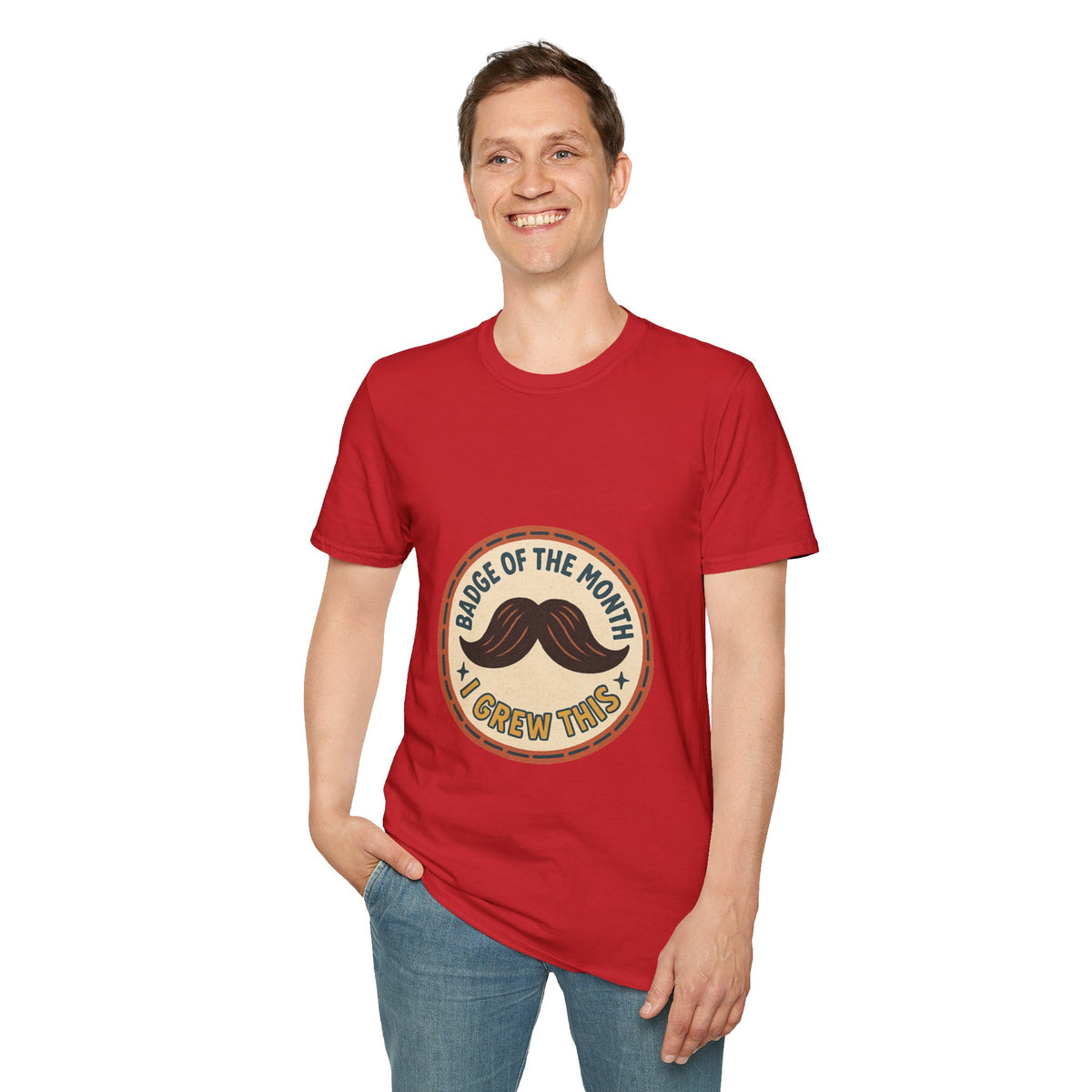 Mustache Dad T-Shirt - "King of the Mustache" Retro Badge Design - Trending Now - October 2026