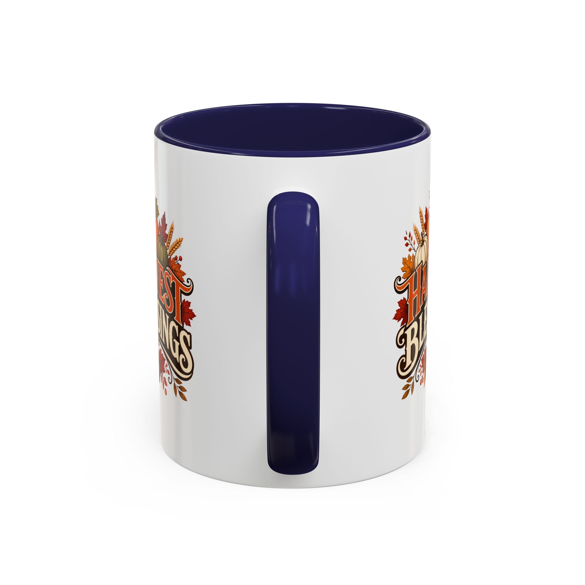 Thanksgiving Mug Harvest Blessings Coffee Mug — Thanksgiving Pumpkin Accent Mug