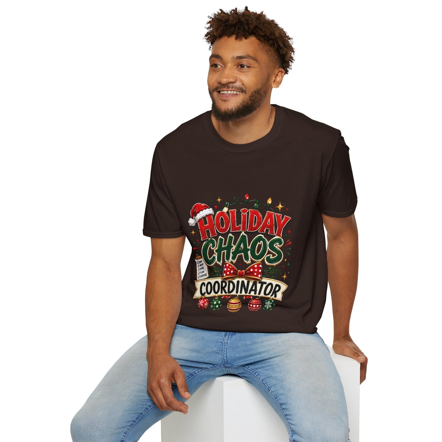 Holiday Chaos Coordinator T-Shirt — Funny Christmas Crew Tee