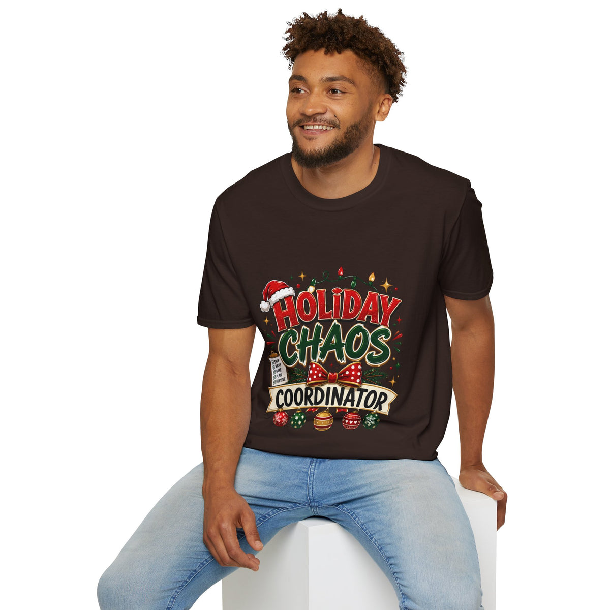 Holiday Chaos Coordinator T-Shirt — Funny Christmas Crew Tee