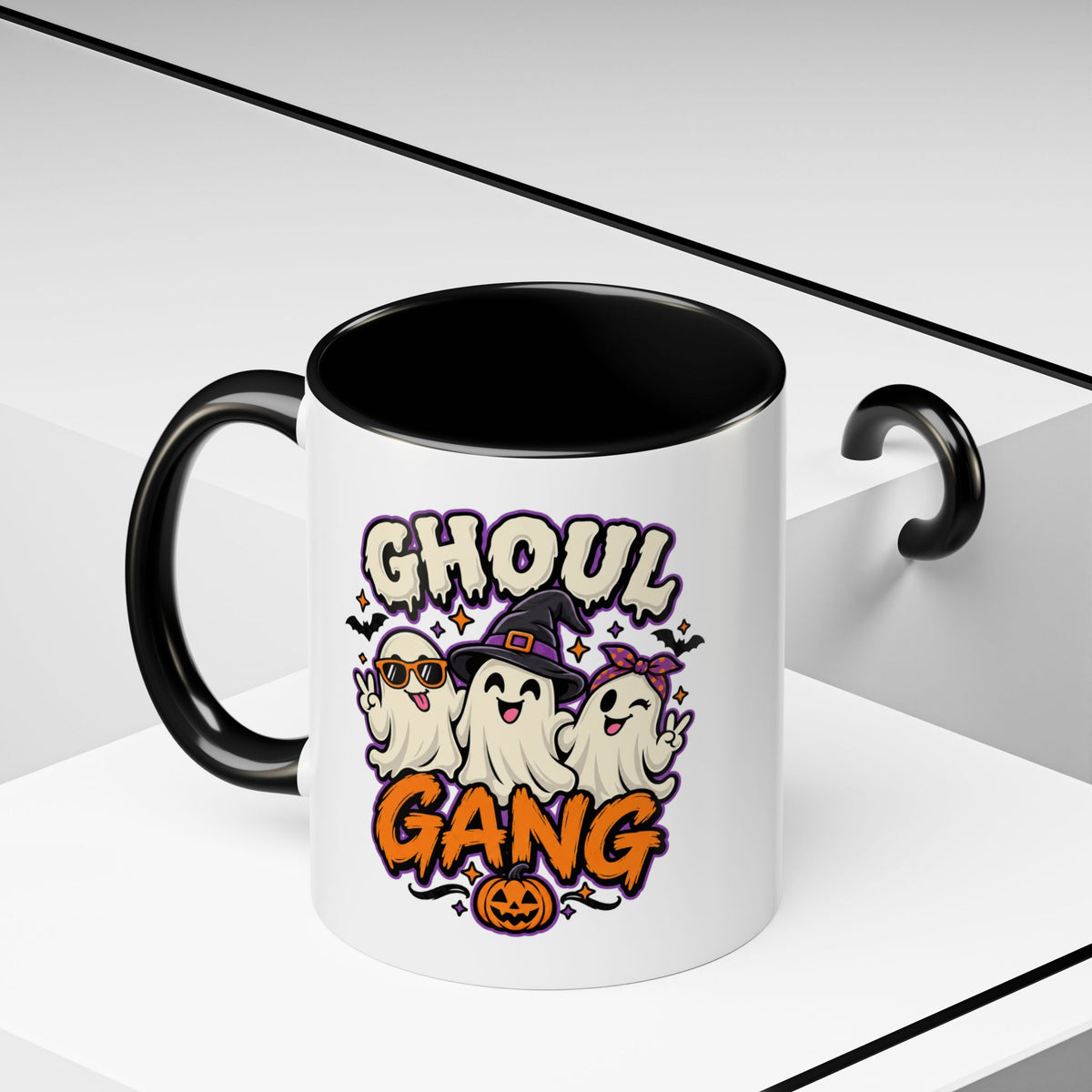 Ghoul Gang Coffee Mug — Cute Halloween Ghosts Accent Mug (11/15oz)