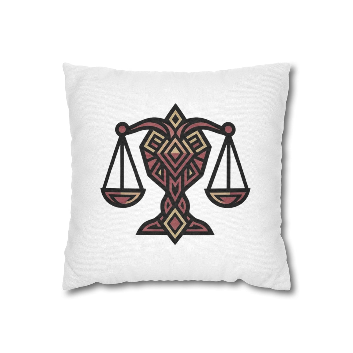 Libra Scales Decorative Pillowcase – Zodiac Balance Throw Pillow Cover