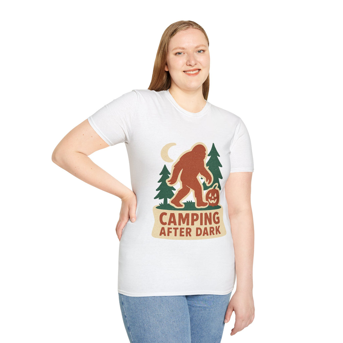 Camping After Dark T‑Shirt — Retro Bigfoot Camp Graphic Tee - Trending Now - August 2026