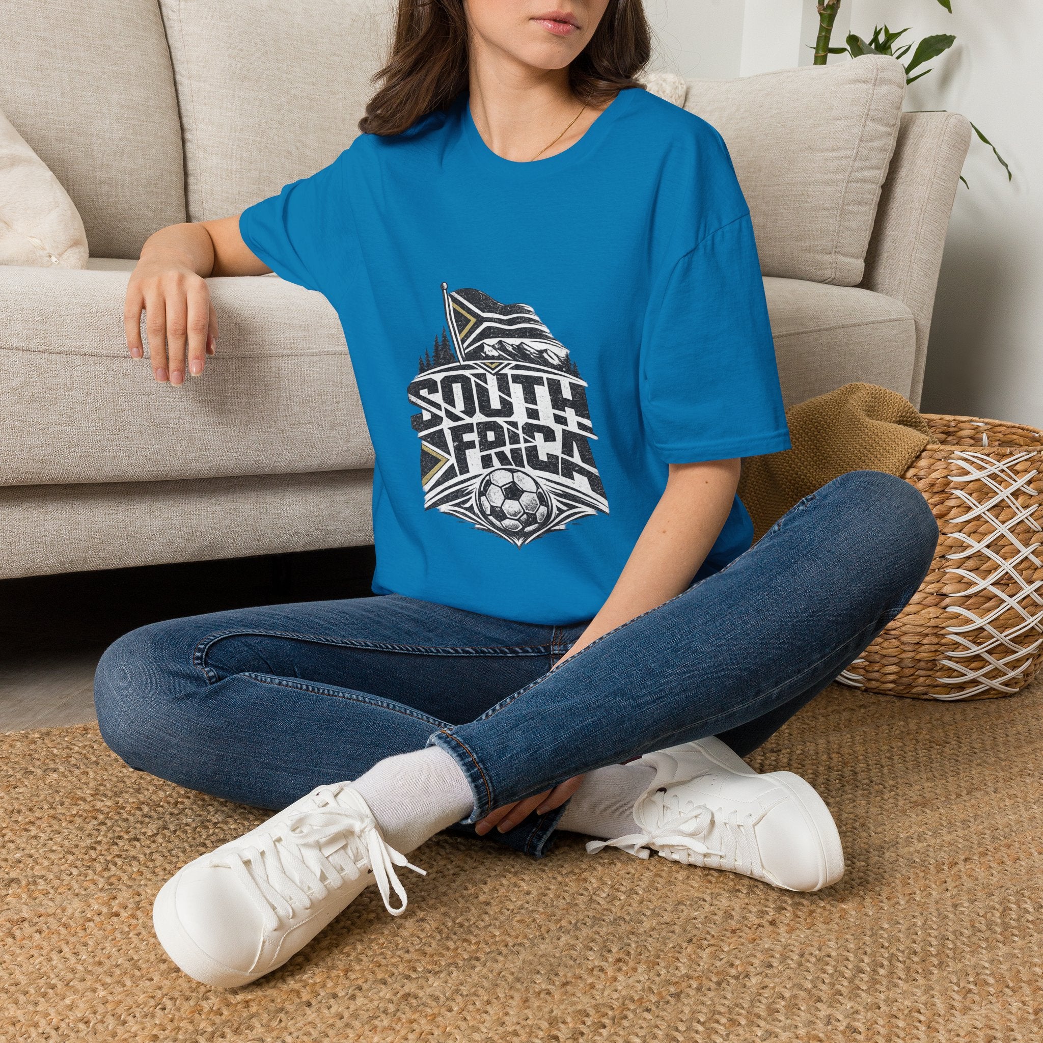 South Africa Flag & Soccer Crest T‑Shirt