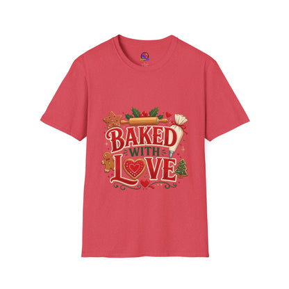 Baked With Love T-Shirt — Holiday Baking Christmas Cookie Chef Tee
