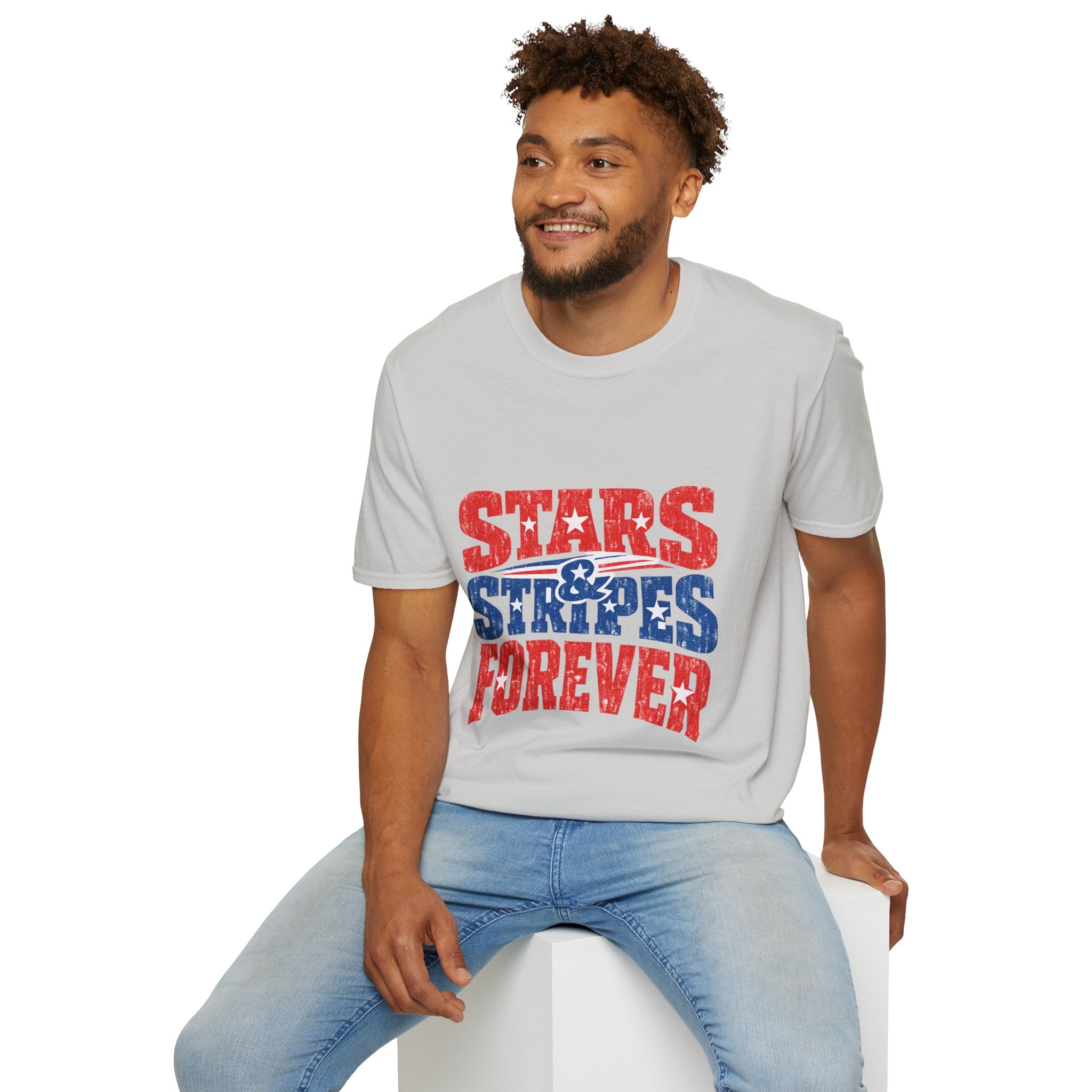 USA Stars & Stripes Forever T-Shirt — Patriotic Red White Blue Graphic Tee