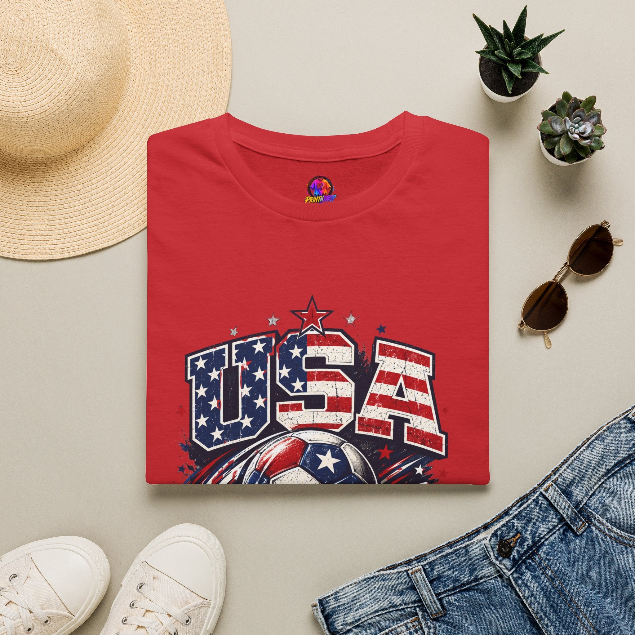 USA Stars & Goals Soccer T-Shirt