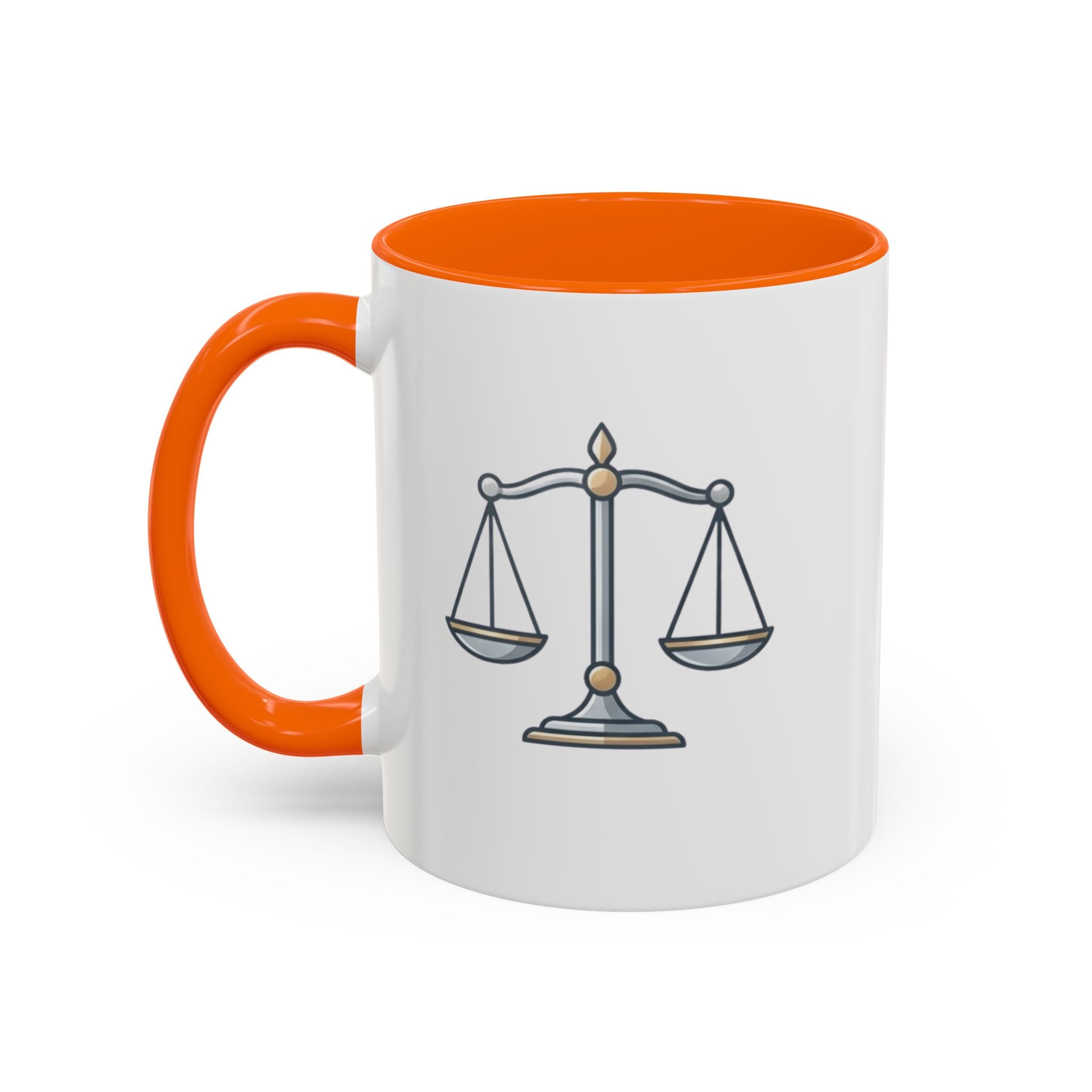 Libra Scales Accent Coffee Mug — Zodiac Libra Horoscope Gift
