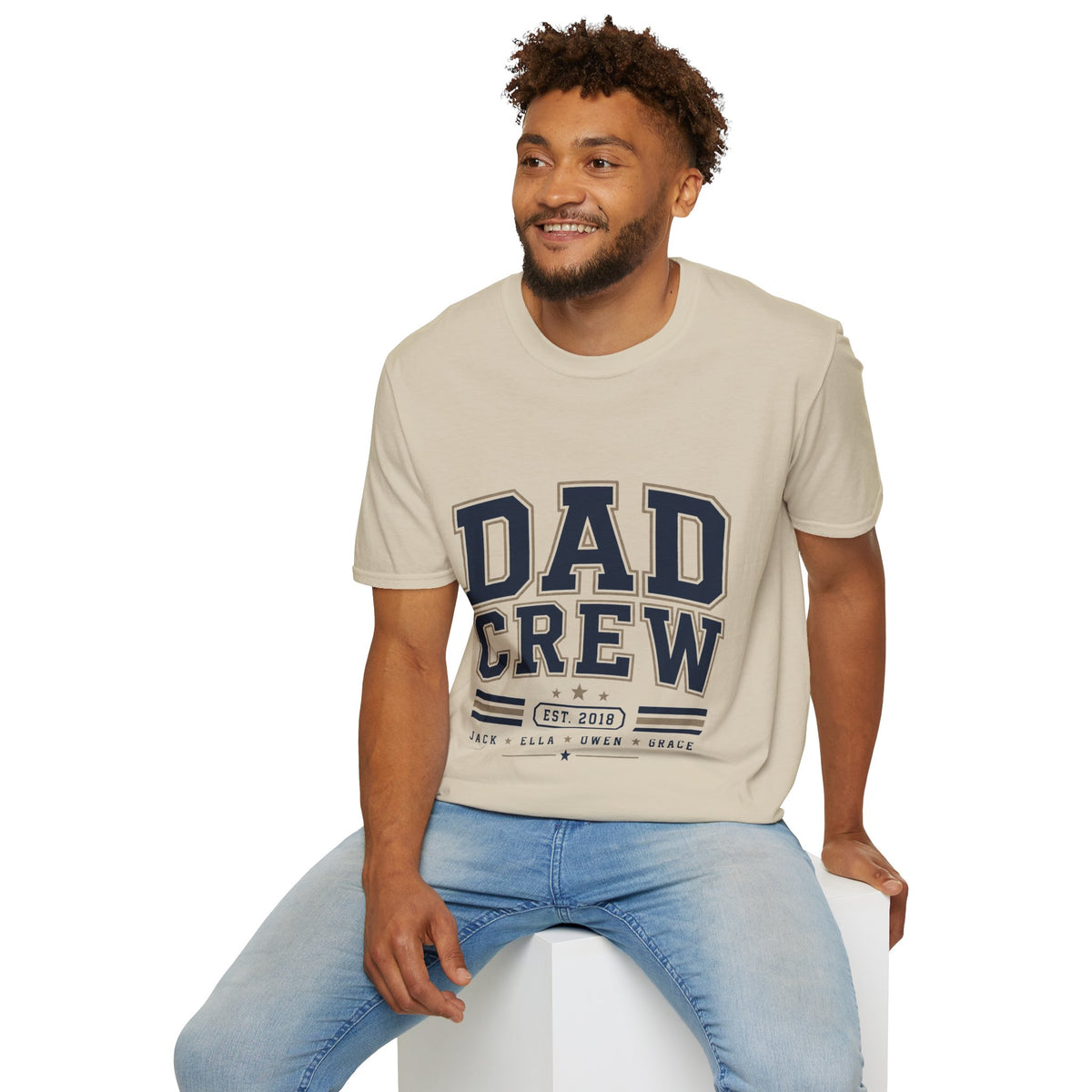 Dad Crew T-Shirt — Vintage Collegiate "DAD CREW" Father's Day Tee
