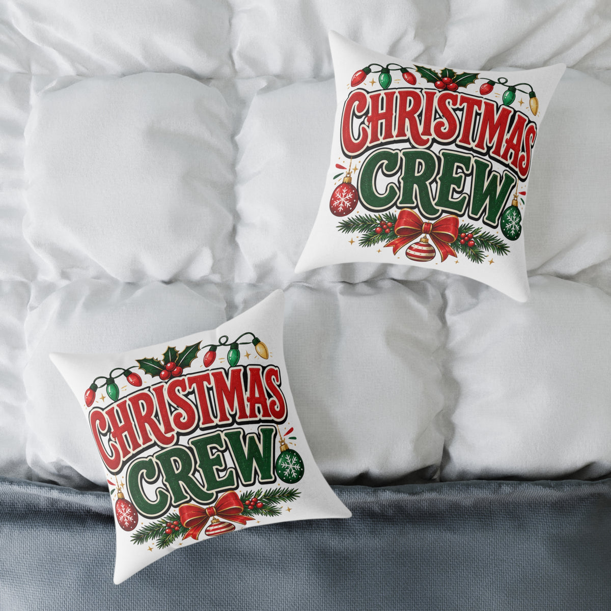 Christmas Crew Holiday Throw Pillow