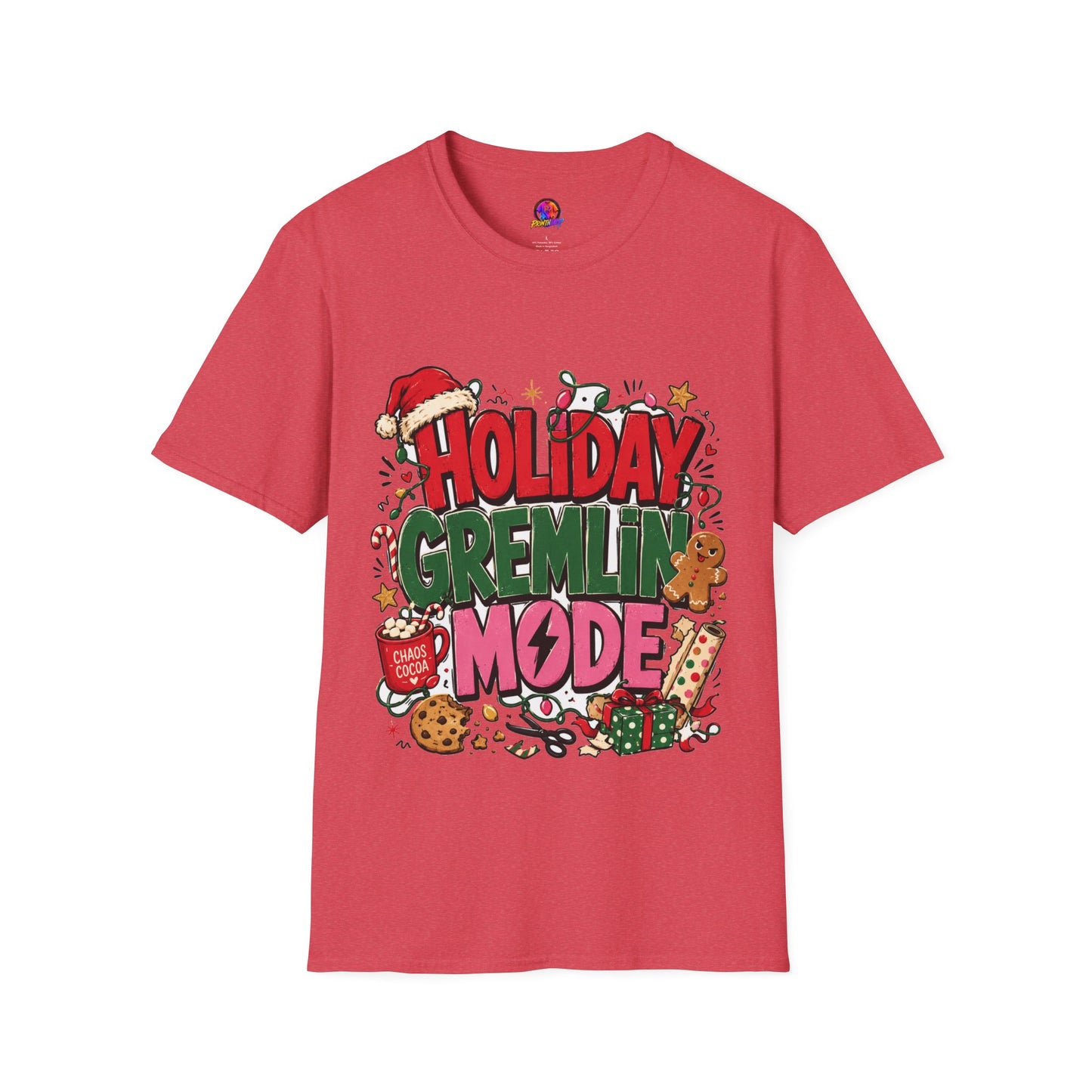 Holiday Gremlin Mode T-Shirt — Christmas Cute Festive Graphic Tee