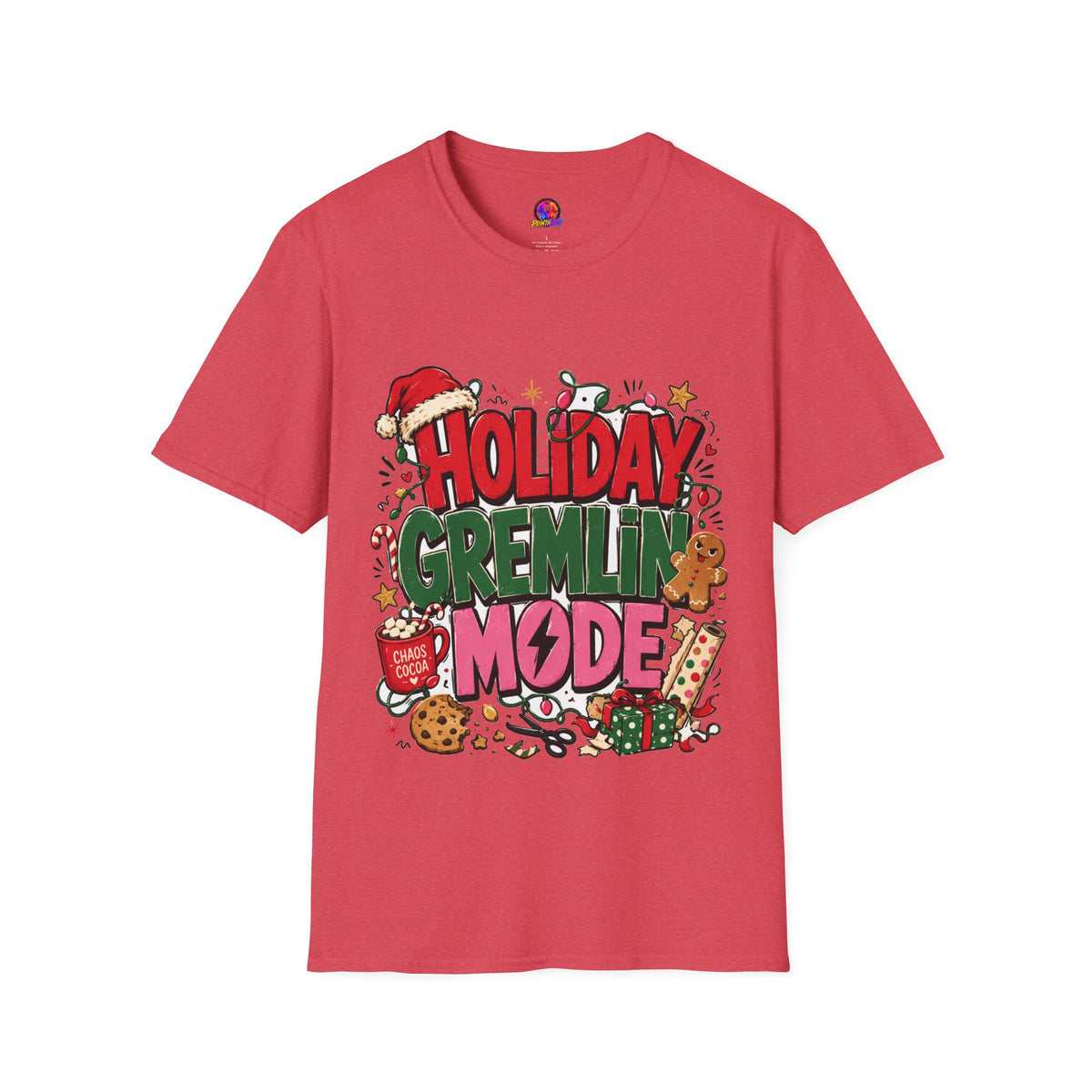 Holiday Gremlin Mode T-Shirt — Christmas Cute Festive Graphic Tee
