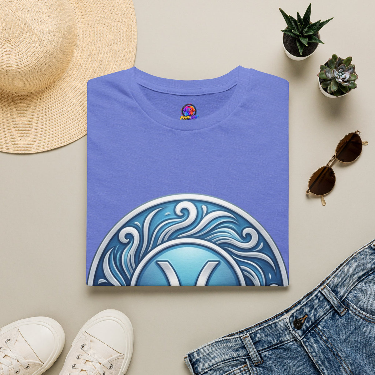 Pisces Zodiac T-Shirt – Blue Water Sign Astrology Tee