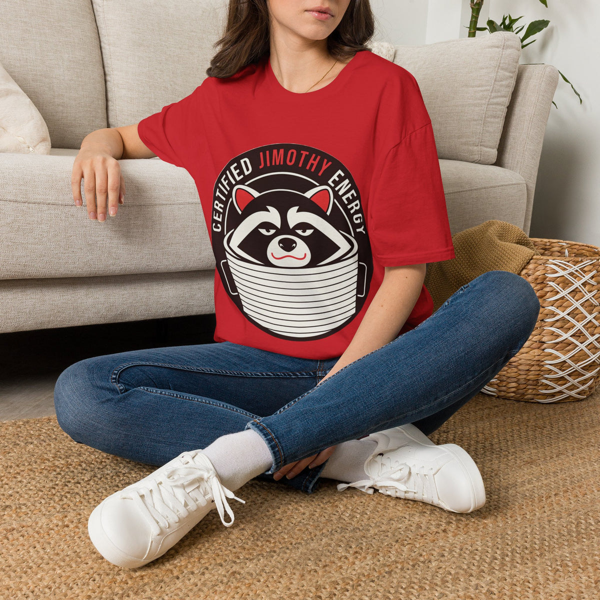 Jimothy Energy T-Shirt — Certified Raccoon Graphic Tee - Trending Now - August 2026