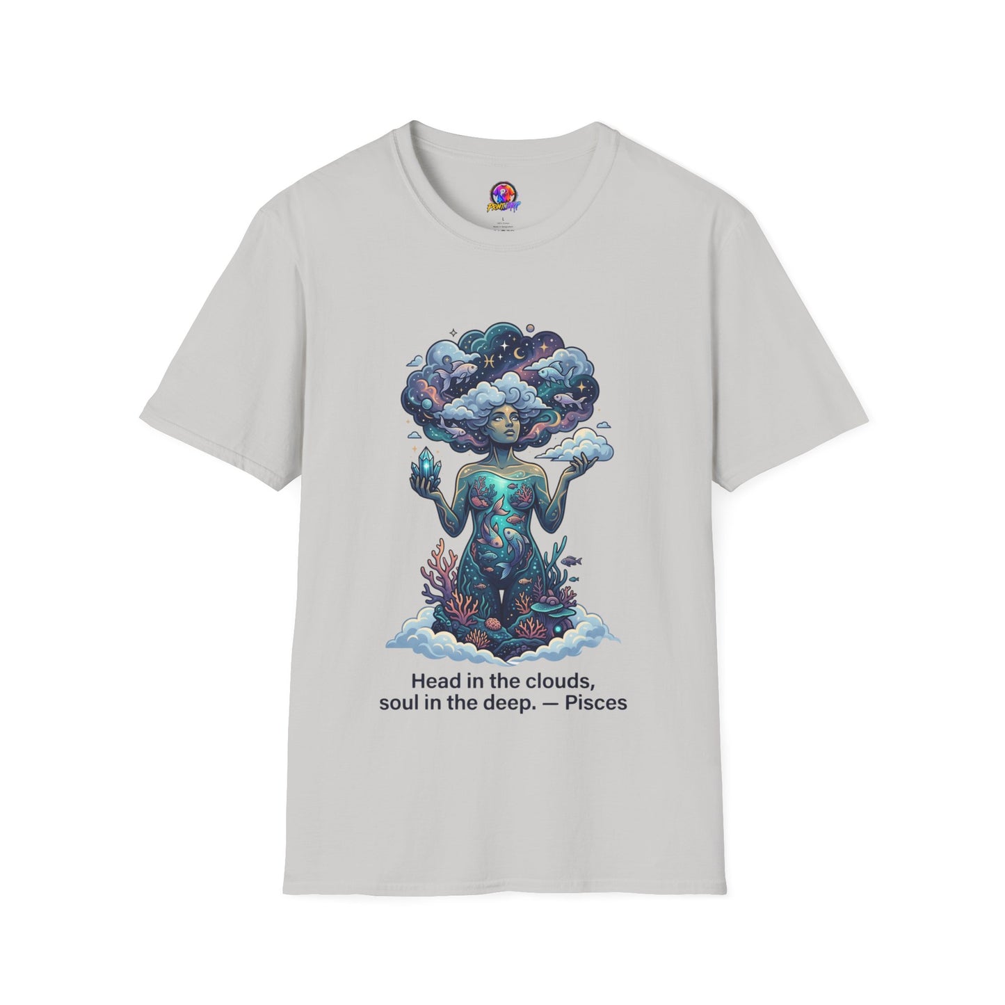 Dreamscape Goddess T-Shirt — 'Head in the Clouds' Surreal Art Tee