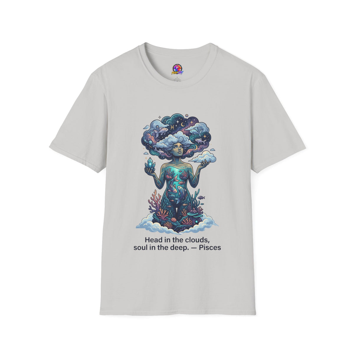 Dreamscape Goddess T-Shirt — 'Head in the Clouds' Surreal Art Tee