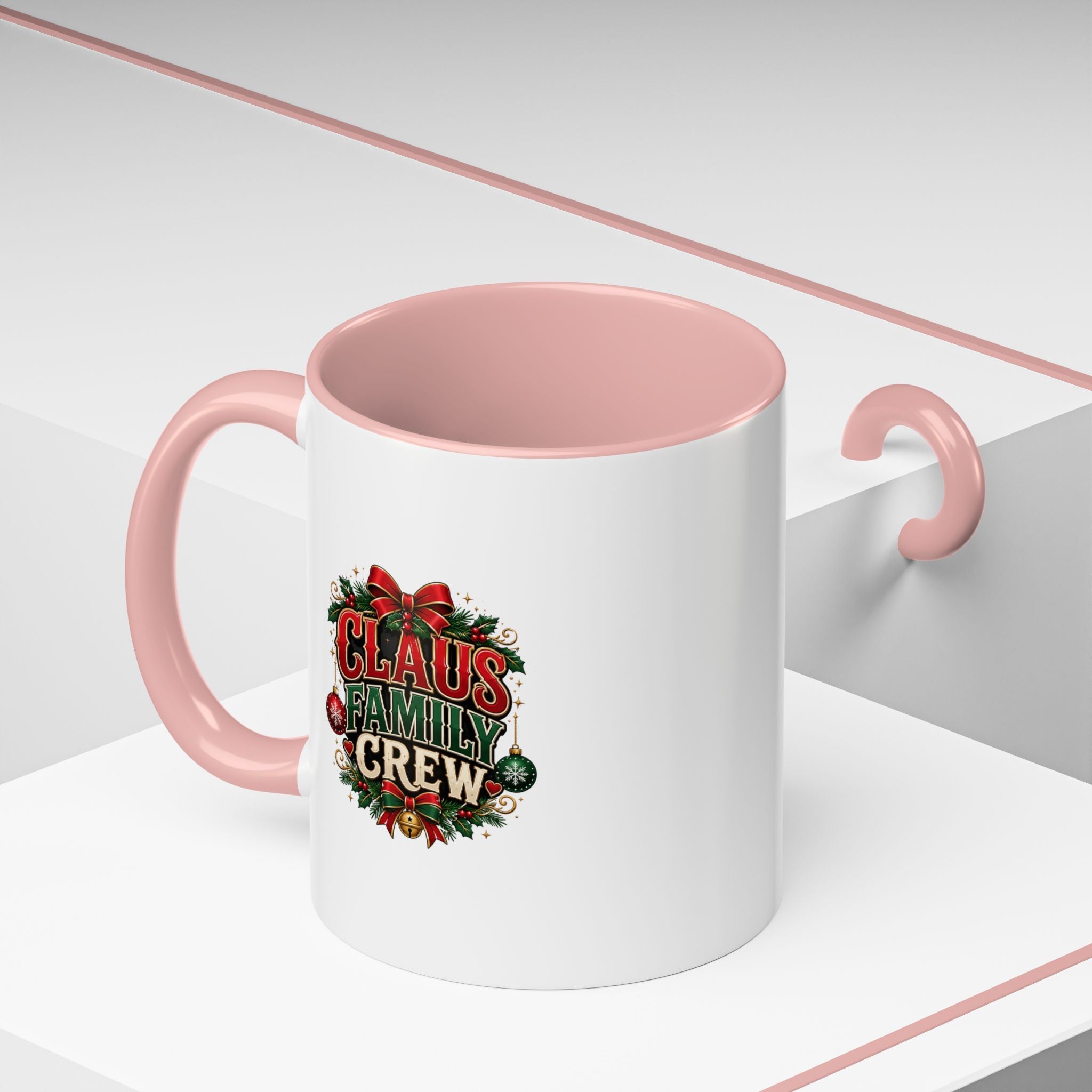 Claus Family Crew Accent Coffee Mug – Holiday Christmas Tea & Coffee Cup