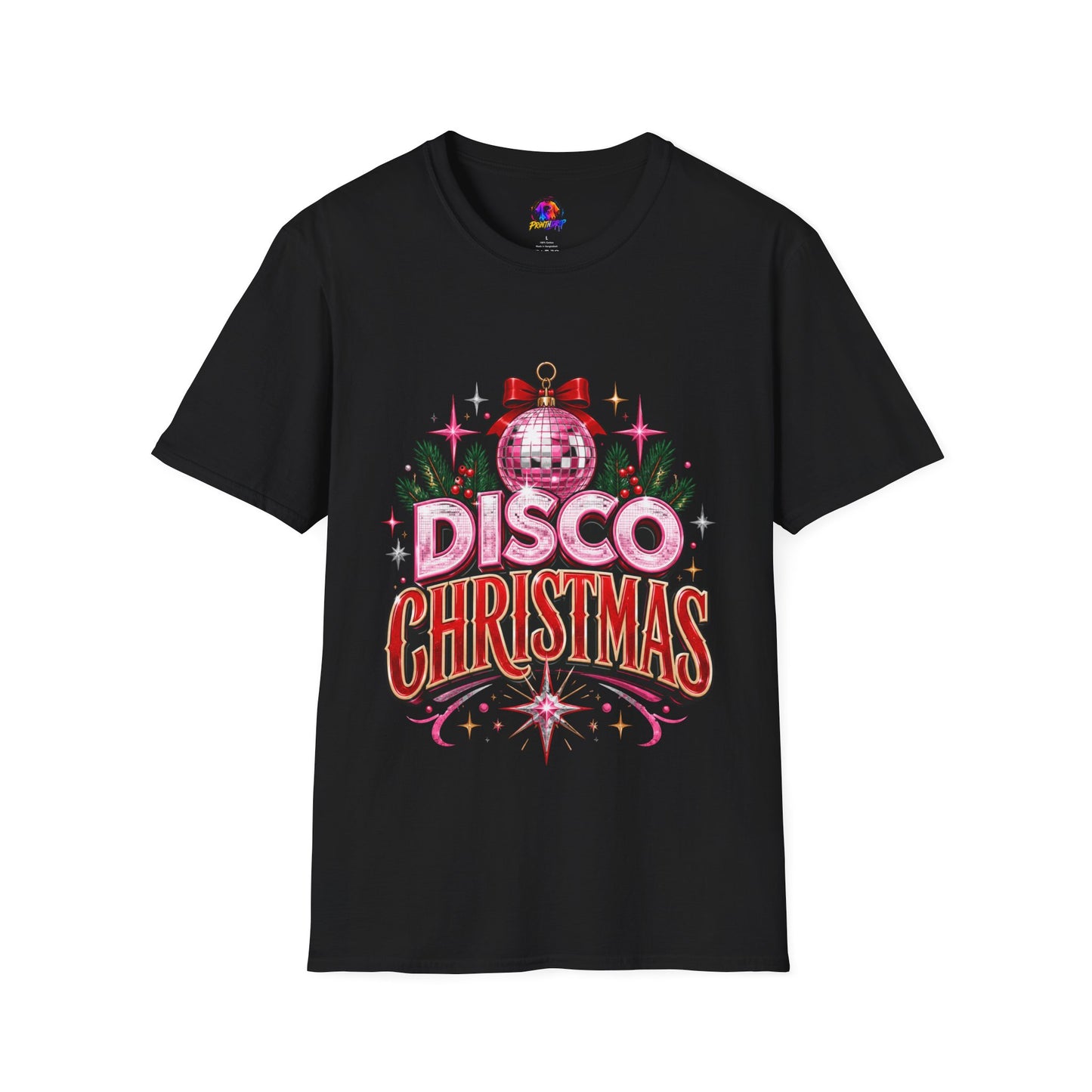 Disco Christmas T-Shirt — Retro Glitter Ornament Holiday Tee